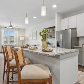 Well-lit kitchen with ample counter space